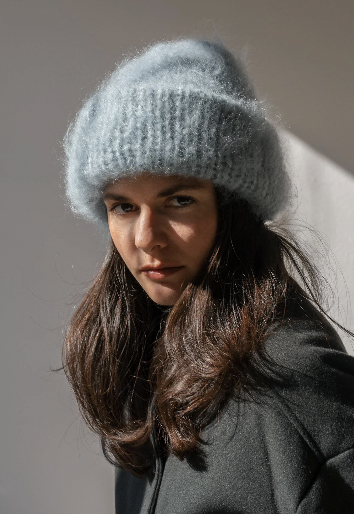 Brushed Mohair Beanie in Cerise — Hellenic Aesthetic